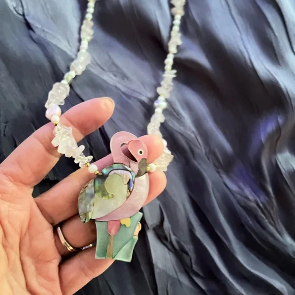 Source Unknown Pink Flamingo Necklace - Picture 5 of 5